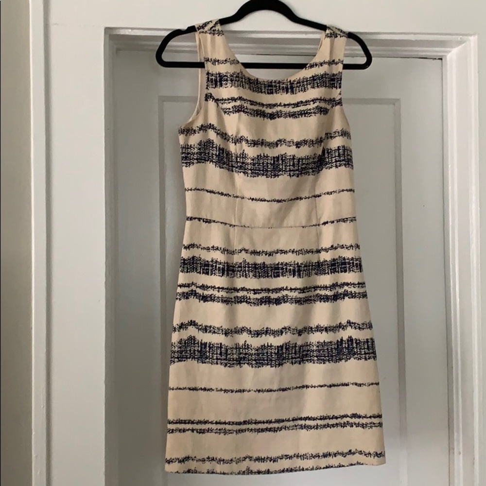 Adorable blue and cream dress